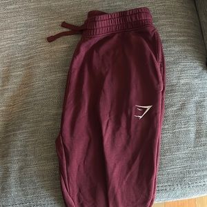 Red gymshark joggers